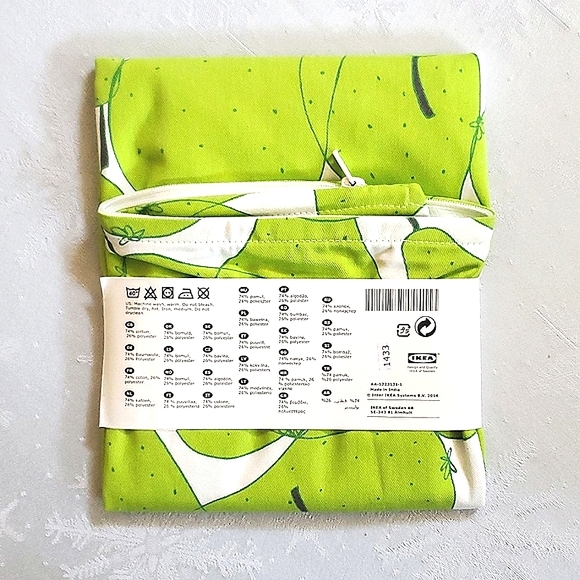 (1) NIP New Sommar 2015 Pear Print Zipper Pillow Cover Only-No Insert 20" x 20" - Picture 3 of 6